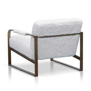 Eliza Armchair White Gold