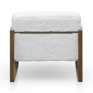 Eliza Armchair White Gold