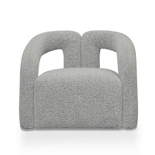 Preston Armchair White Charcoal Red