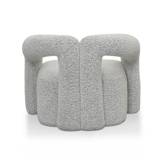 Preston Armchair White Charcoal Red