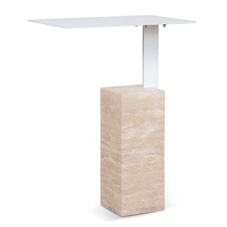 Jasper Side Table White Natural