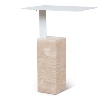 Jasper Side Table White Natural