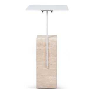 Jasper Side Table White Natural