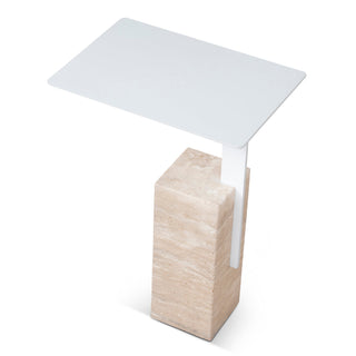 Jasper Side Table White Natural