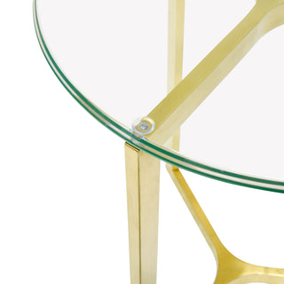 Zara Side Table Gold Red