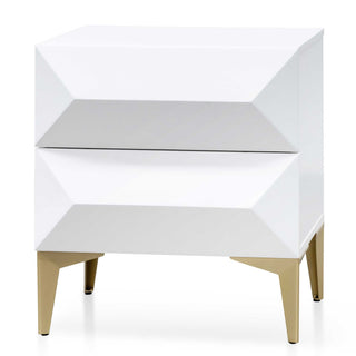 Hawthorn Side Table White Gold Natural Red