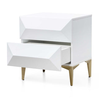 Hawthorn Side Table White Gold Natural Red