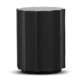 Brighton Side Table Black Tan