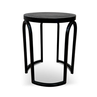 Poppy Side Table Black Oak Red