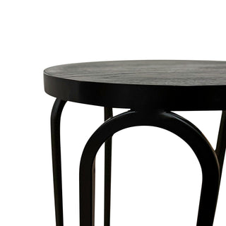 Poppy Side Table Black Oak Red