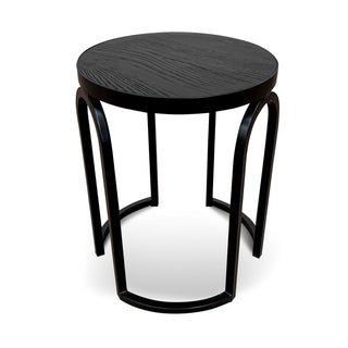 Poppy Side Table Black Oak Red
