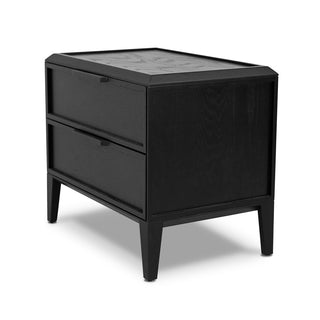 Xavier Side Table Black Tan