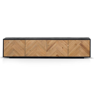 Theo TV Unit Black Natural Red