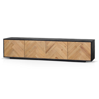 Theo TV Unit Black Natural Red