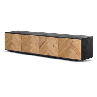 Theo TV Unit Black Natural Red