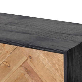 Theo TV Unit Black Natural Red