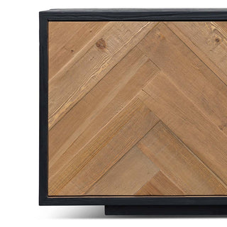 Theo TV Unit Black Natural Red