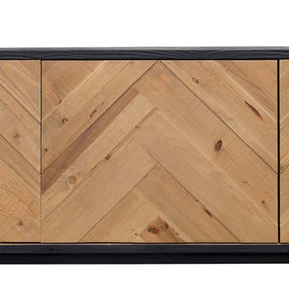 Theo TV Unit Black Natural Red