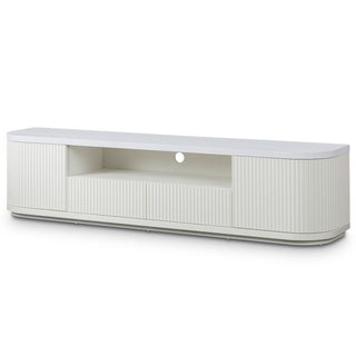 Poppy TV Unit White Natural