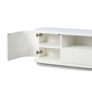 Poppy TV Unit White Natural