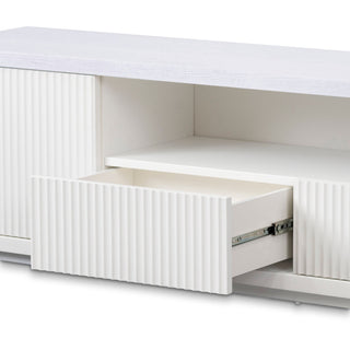 Poppy TV Unit White Natural
