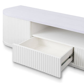 Poppy TV Unit White Natural