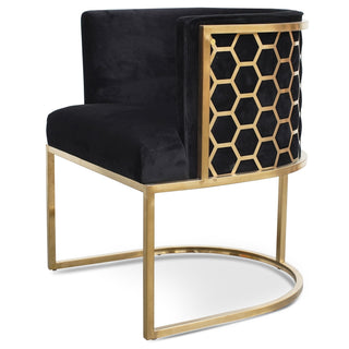 Clara Armchair Black Gold