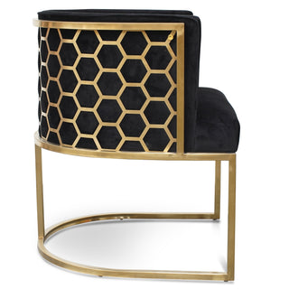 Clara Armchair Black Gold