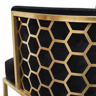 Clara Armchair Black Gold