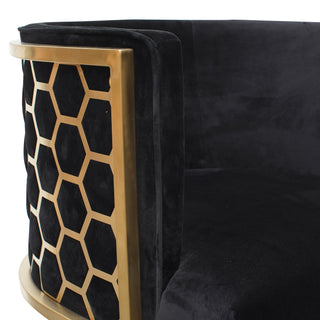 Clara Armchair Black Gold
