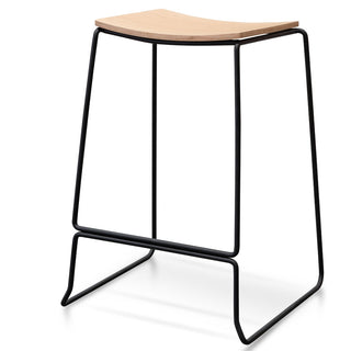 Byron Bar Stool Black Natural