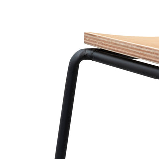 Byron Bar Stool Black Natural