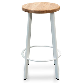 Paige Bar Stool White Natural
