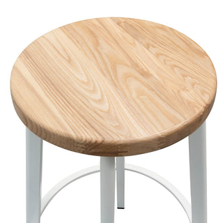 Paige Bar Stool White Natural