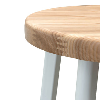 Paige Bar Stool White Natural