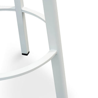 Paige Bar Stool White Natural