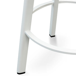 Paige Bar Stool White Natural
