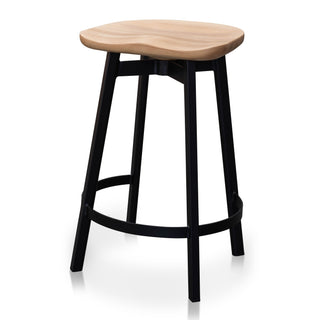 Mason Bar Stool Black Natural Red