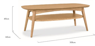 Brighton Coffee Table Natural Oak Red