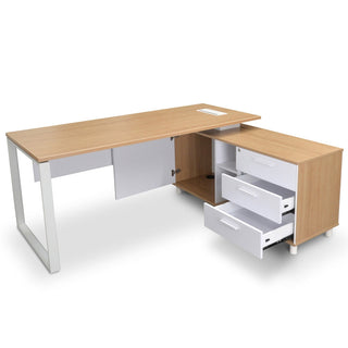 Paige Desk White Natural