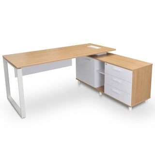 Paige Desk White Natural