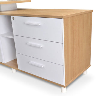 Paige Desk White Natural