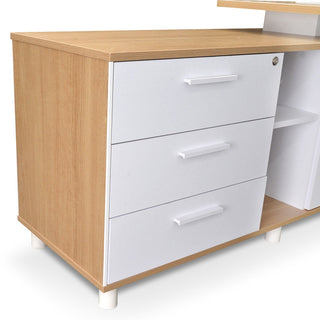 Eliza Desk White Natural