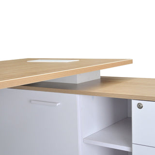 Paige Desk White Natural