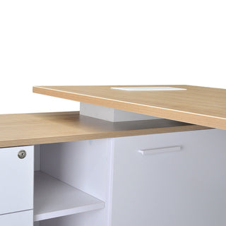 Eliza Desk White Natural
