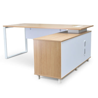 Paige Desk White Natural