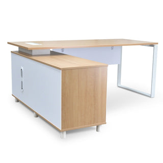 Eliza Desk White Natural