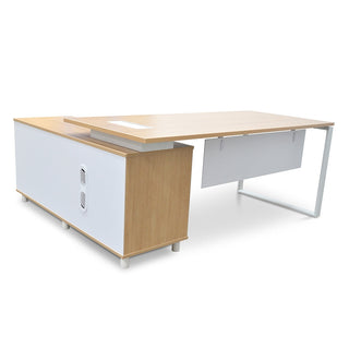 Paige Desk White Natural