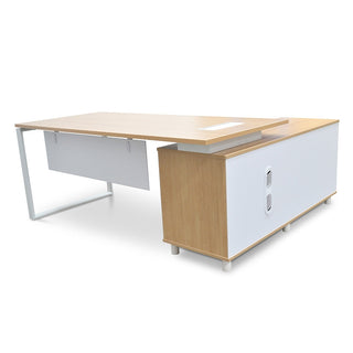 Eliza Desk White Natural
