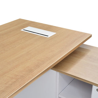 Paige Desk White Natural